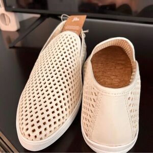 J/Slides Women's Cream Slip-On Loafers
